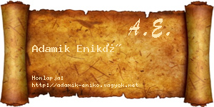 Adamik Enikő névjegykártya