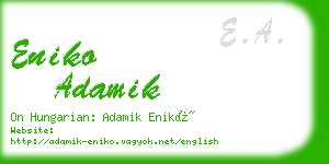 eniko adamik business card